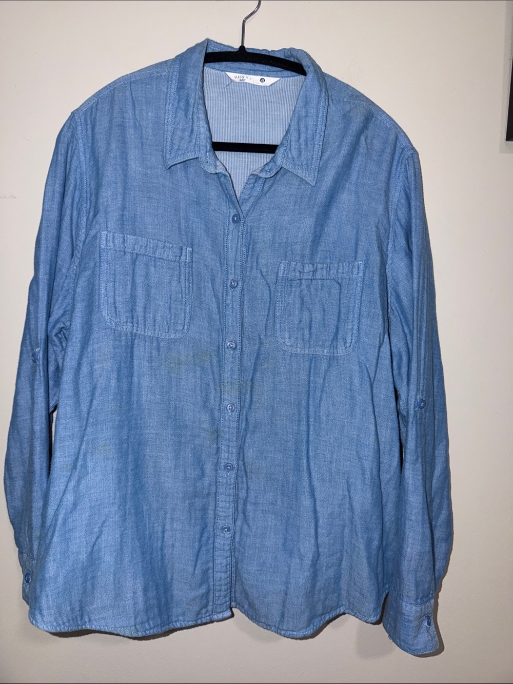 Riders by Lee Light Blue Women's Button-Down Shirt